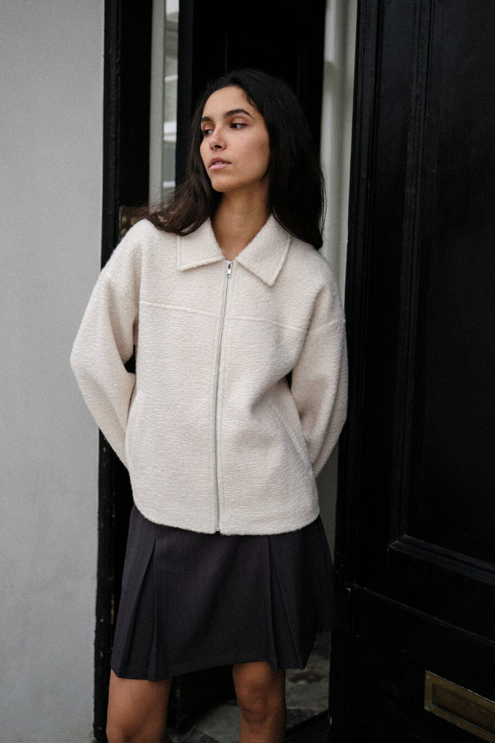 Neo Noir - Titan Soft Boucle Jacket 162865 - 121 - Off White Jakker 