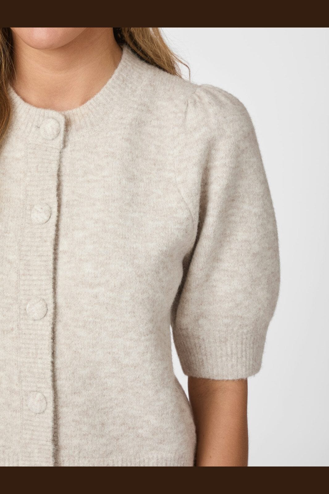 Neo Noir - Trudy Knit Cardigan 160760 - 976 - Beige Melange