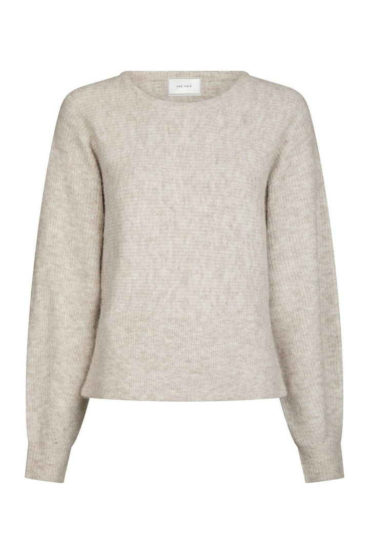 Neo Noir - Turuna Structure Knit Blouse 167186 - 119 - Sand Melange