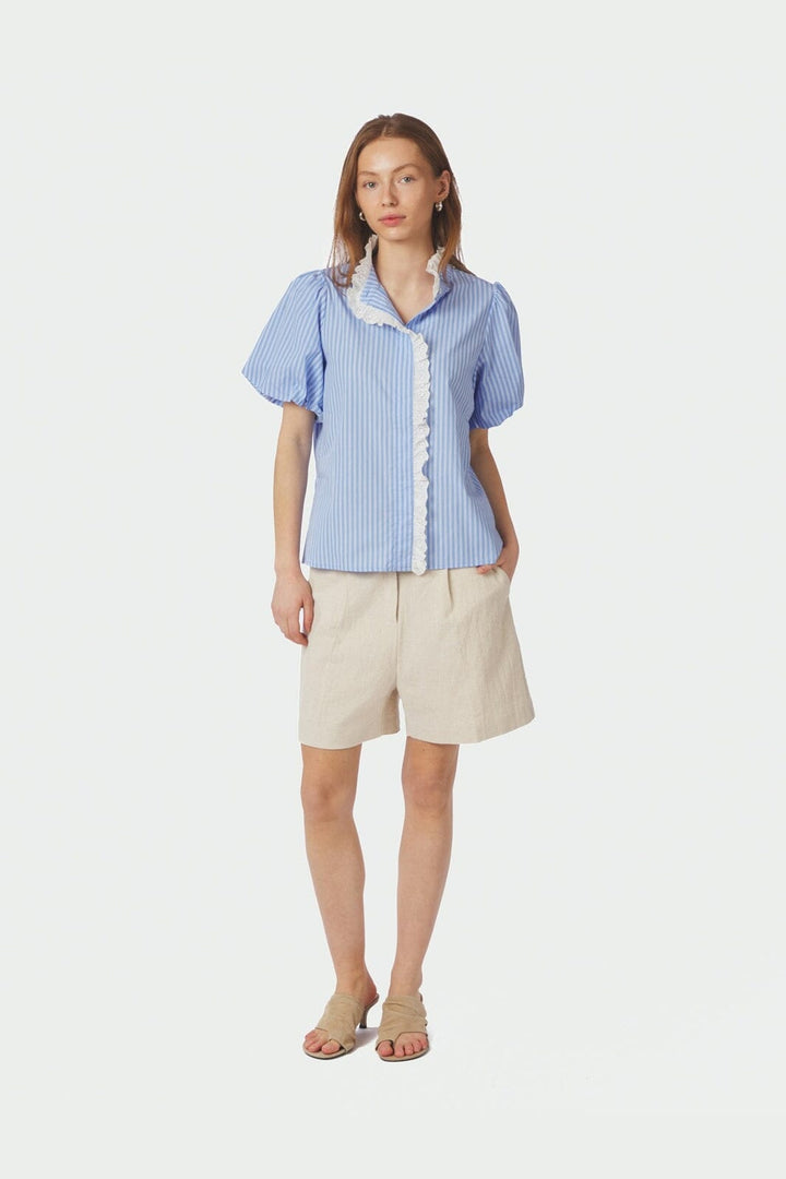 Neo Noir - Ulia Stripe Blouse 169111 - 375 - Blue Stripe