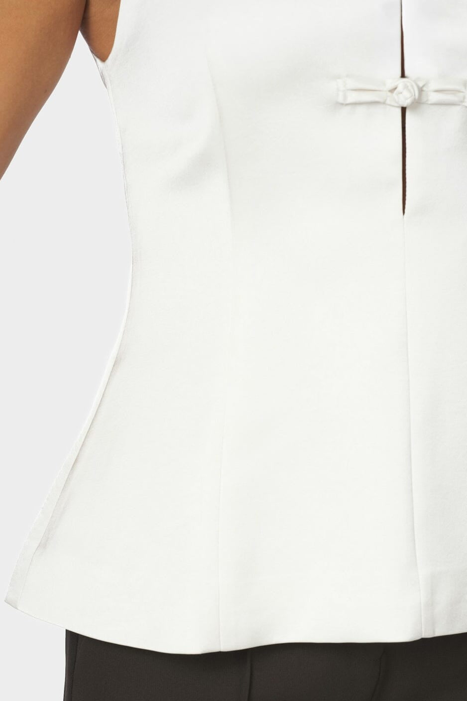 Neo Noir - Vada Heavy Sateen Top 170595 - 621 - Pearl