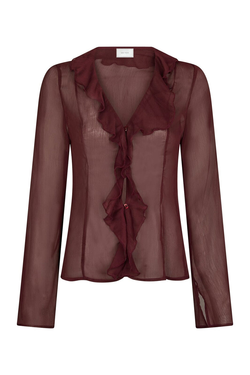 Neo Noir - Valappa Chiffon Blouse 166668 - 682 - Wine