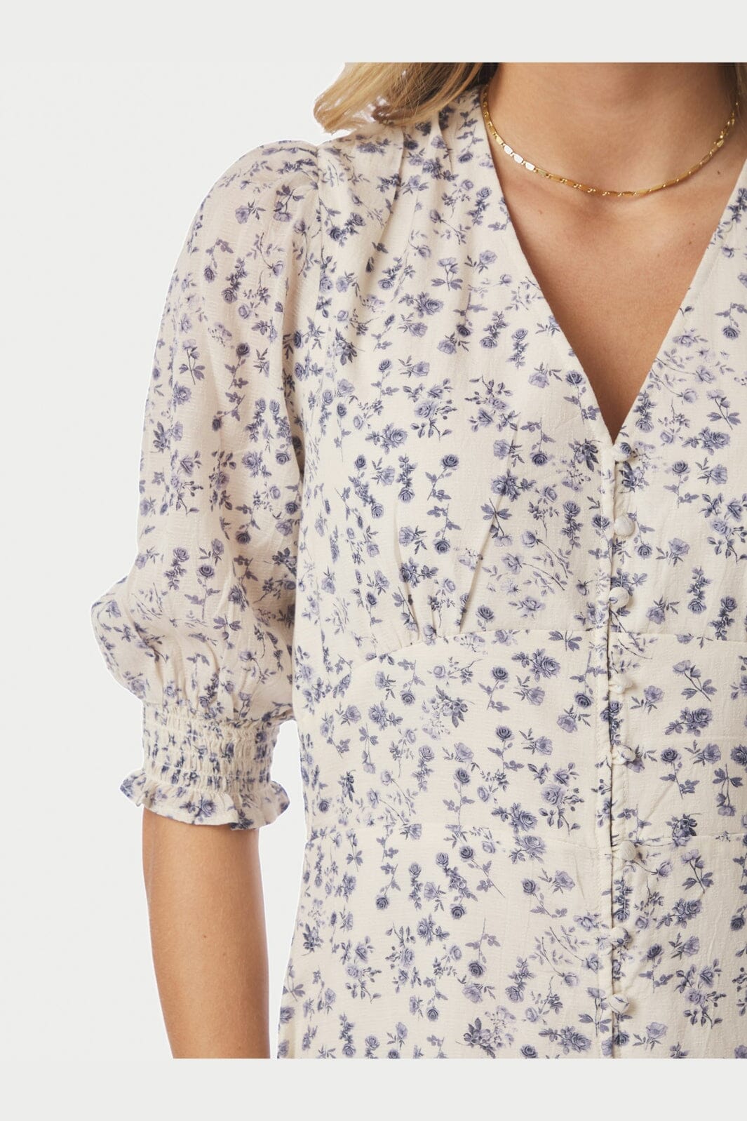 Neo Noir - Valley Structure Flower Dress 167925 - 121 - Off White