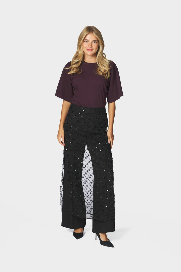 Neo Noir - Vianey Mesh Deco Skirt 171049 - 100 - Black