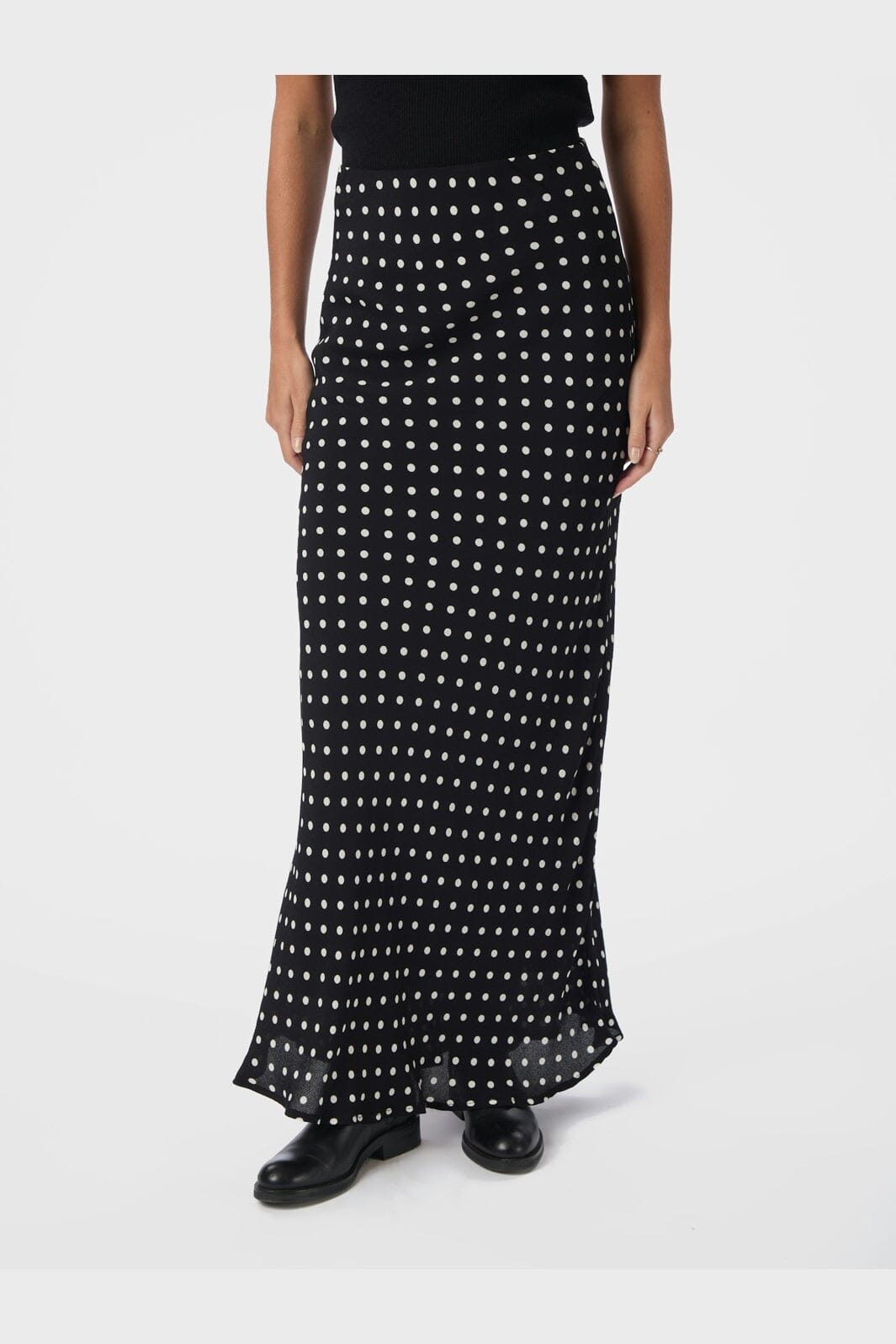Neo Noir - Viso Crepe Dot Skirt 167940 - 100 - Black