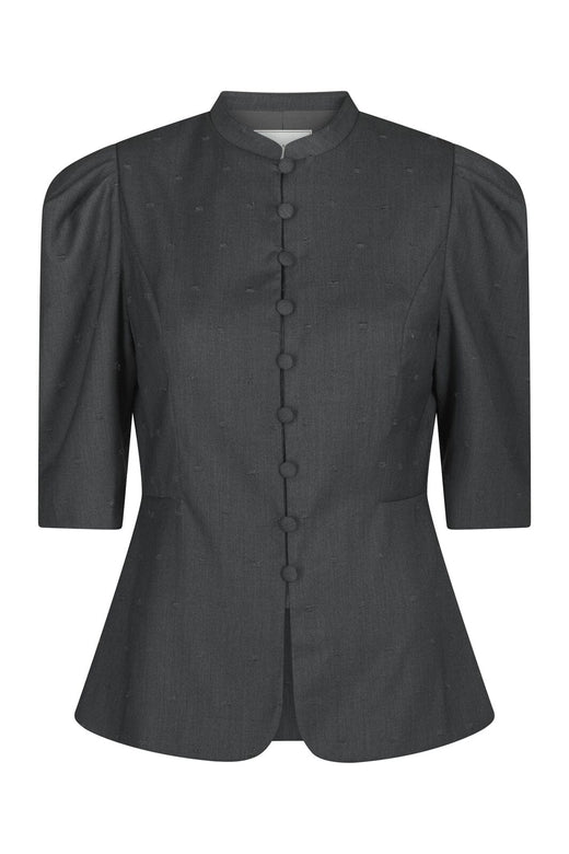 Neo Noir - Vittia Dobby Suit Blouse 170756 - 133 - Grey Melange