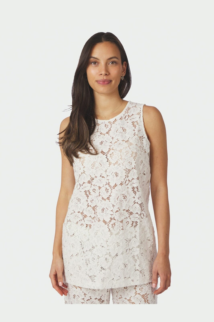 Neo Noir - Vivien Lace Top 168791 - 121 - Off White