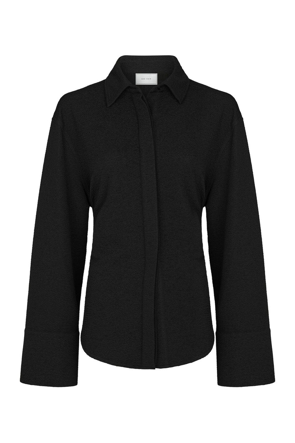 Neo Noir - Waldita Structure Shirt 166244 - 100 - Black