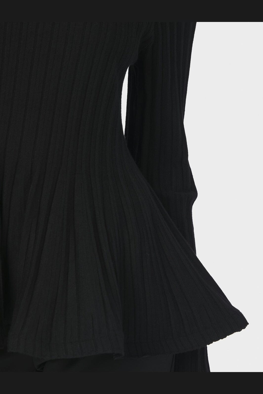 Neo Noir - Wallina Peplum Knit Blouse 170589 - 100 - Black