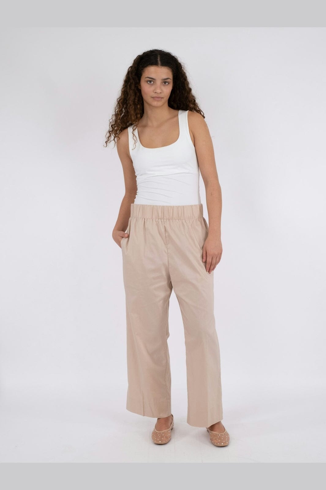 Neo Noir - Yana Poplin Pants 157270 - 125 - Dark Sand