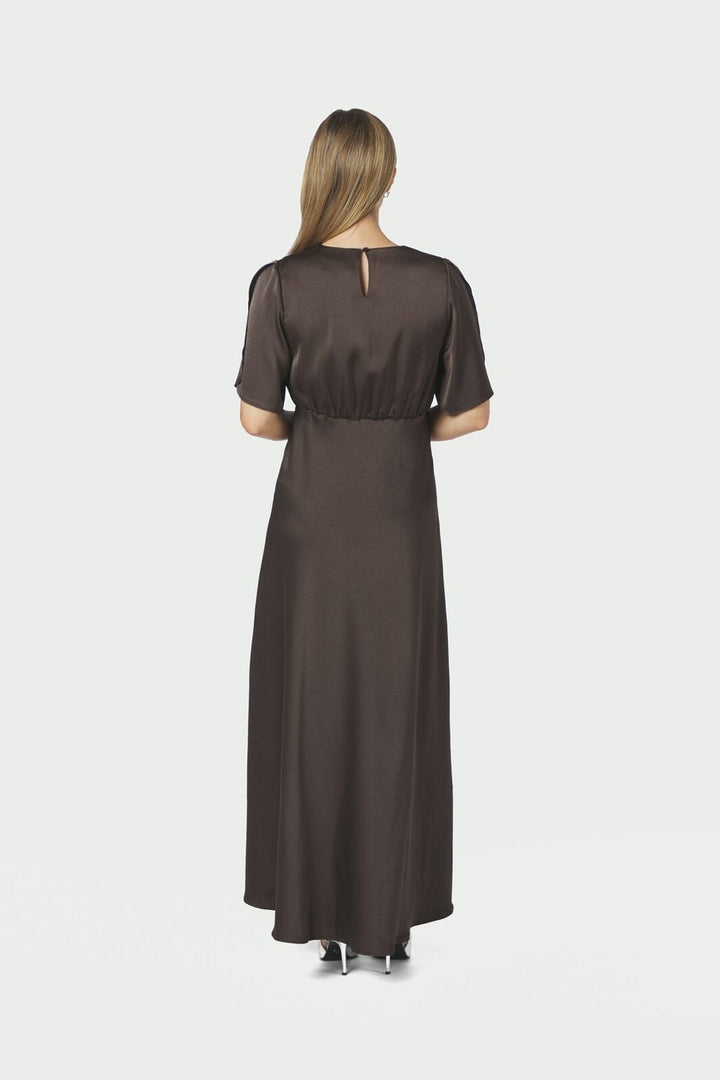 Neo Noir - Zelina Heavy Sateen Dress 170982 - 676 - Dark Brown