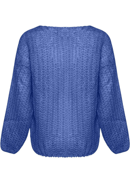 Noella - Joseph Knit Sweater - 535 Royal Blue Strikbluser 