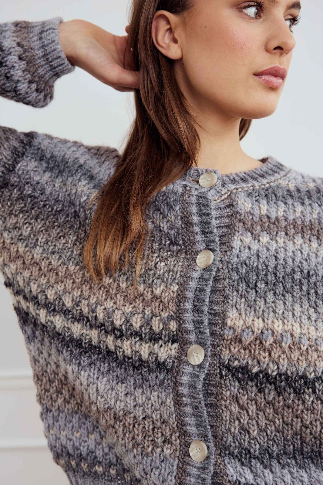 Noella - Kae Knit Cardigan 10870001 - 906 - Light Grey Mix