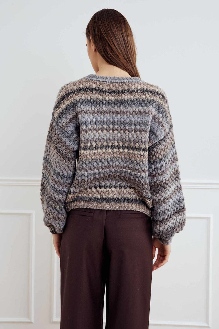 Noella - Kae Knit Cardigan 10870001 - 906 - Light Grey Mix