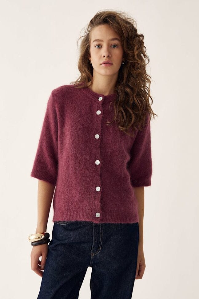 Noella - Kae Ss Knit Cardigan 12940086 - 1285 - Rust Cardigans 