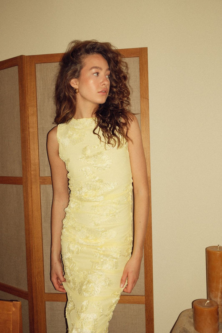 Noella - Lavinia Dress 13500001 - 1417 - Butter Yellow Kjoler 