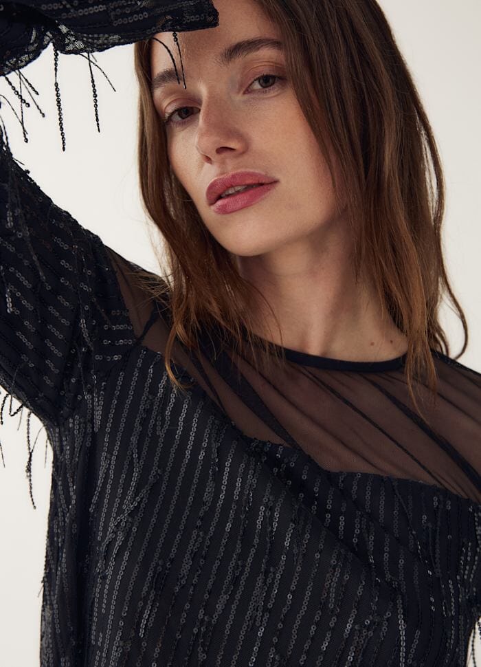 Noella - Leoda Top 14550002 - 004 - Black Bluser 