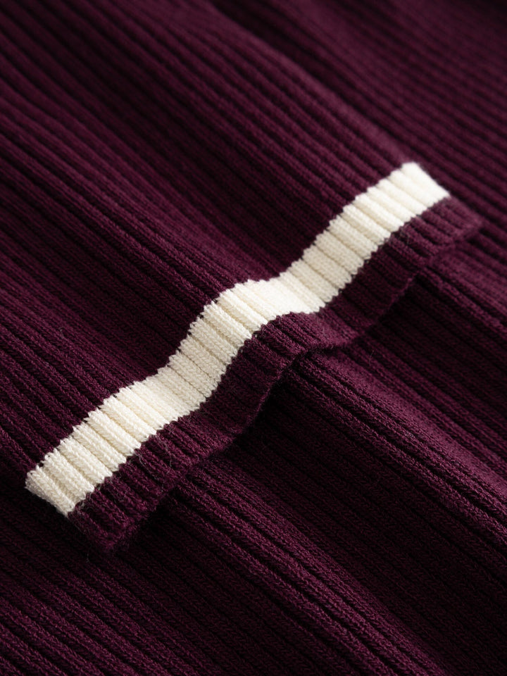 Noella - Lilo Polo Knit 13800002 - 1358 - Wine Sugar Combo Strikbluser 