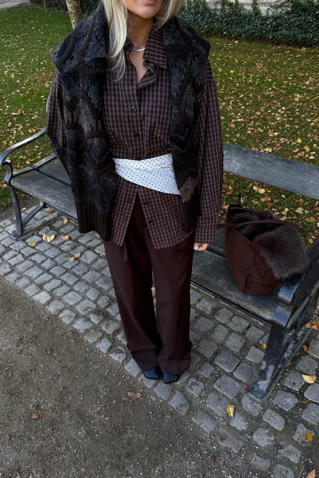 Noella - Lisa Shirt 14520002 - 1408 - Cari Brown Check Skjorter 