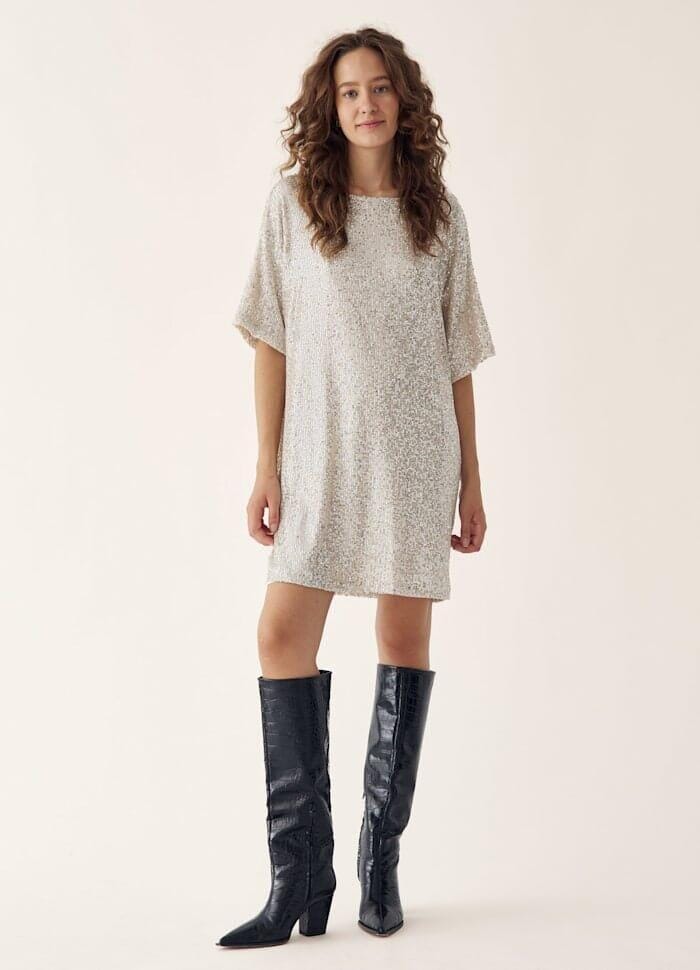 Noella - Lorah Dress 14320003 - 766 - Silver Kjoler 