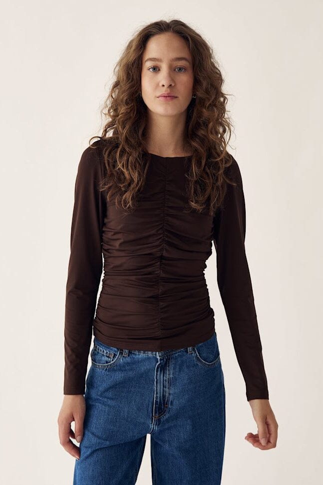 Noella - Luanna Top 10580008 - 674 - Chocolate Bluser 