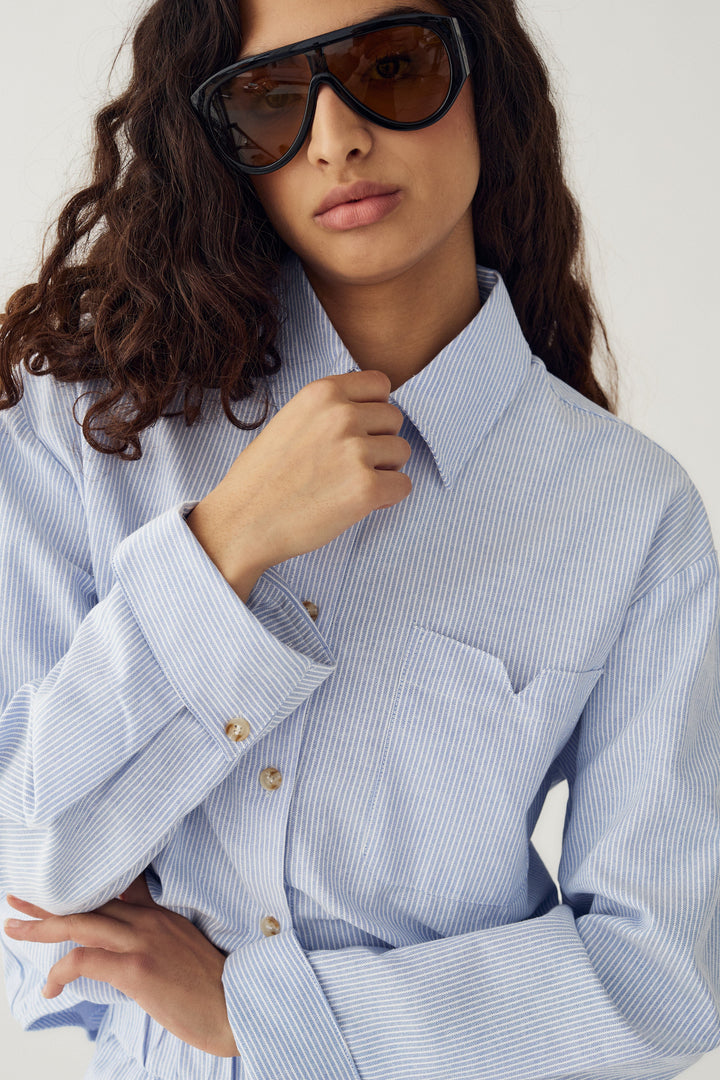 Noella - Marlon Shirt 14820001 - 1419 - Dorla Blue Stripe Skjorter 