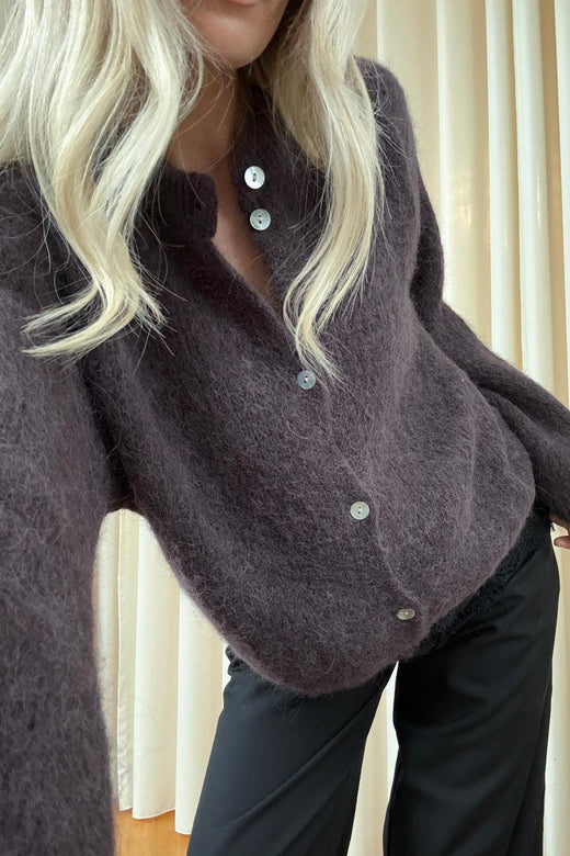 Noella - N-Kae Knit Cardigan 15950001 - 674 - Chocolate Cardigans 