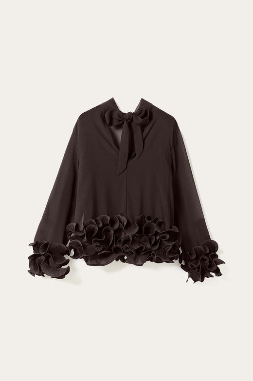 Noella - N-Latanietta Blouse 14510002 - 674 - Chocolate Bluser 