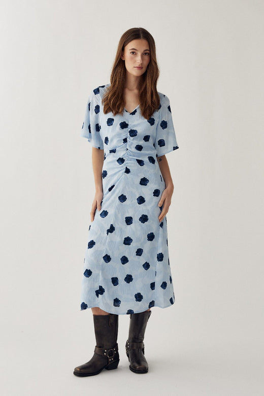 Noella - N-Lavina Dress 16500002 - 1510 - Delice Blue Print Kjoler 