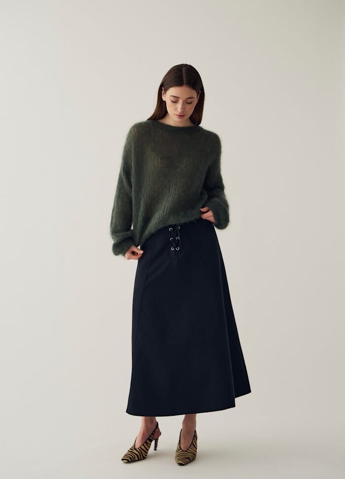 Noella - N-Lillee Knit 17030001 - 984 - Leaf Green Strikbluser 