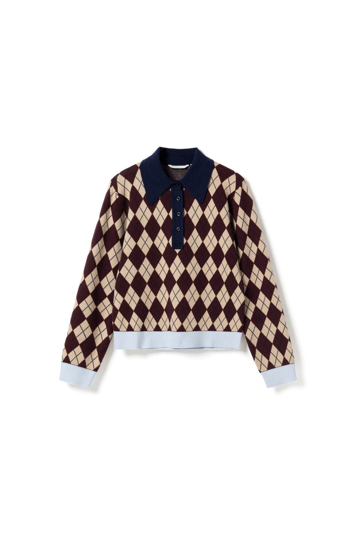 Noella - N-Makayla Knit 15030001 - 456 - Diya Burgundy Check
