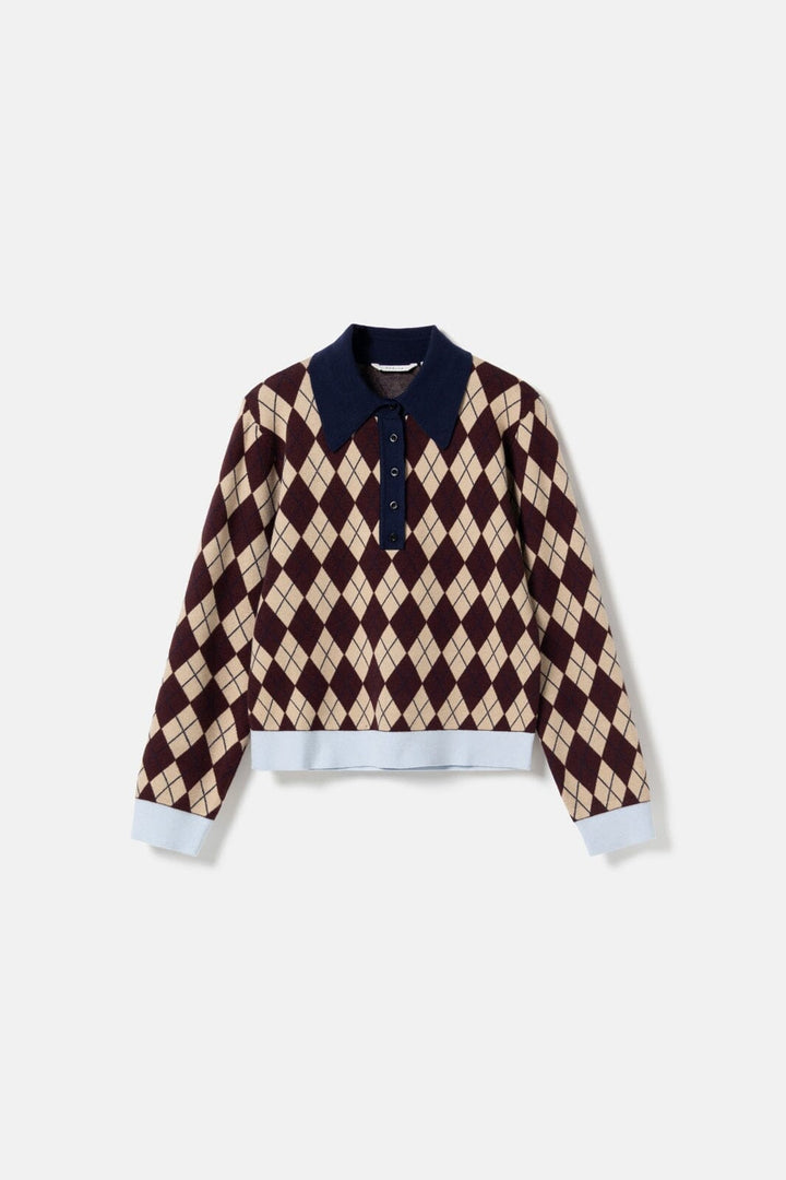 Noella - N-Makayla Knit 15030001 - 456 - Diya Burgundy Check