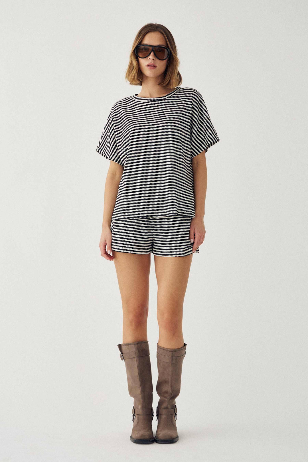 Noella - N-Maleah Top 15740001 - 1458 - Danni Black Stripe T-shirts 