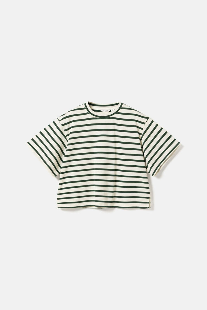 Noella - N-Maple T-Shirt 17260002 - 451 - Eton Ivory Green Stripe