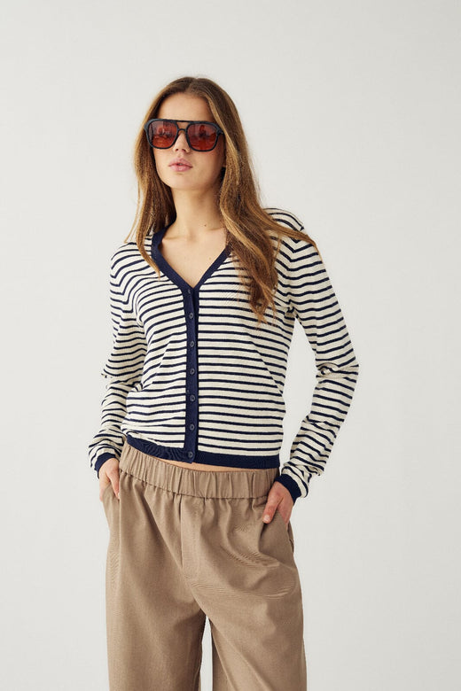 Noella - N-Marg Knit Cardigan 16010002 - 1476 - Dannia Blue Stripe Cardigans 