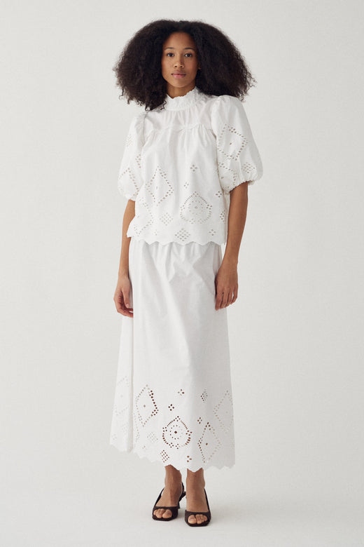 Noella - N-Marilyn Blouse 15070002 - 1249 - White Bluser