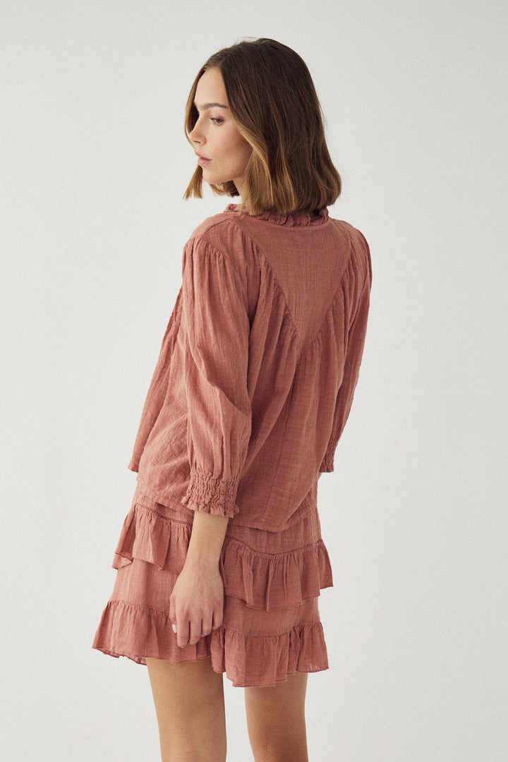 Noella - N-Marin Blouse 15710002 - 1455 - Red Clay Bluser 