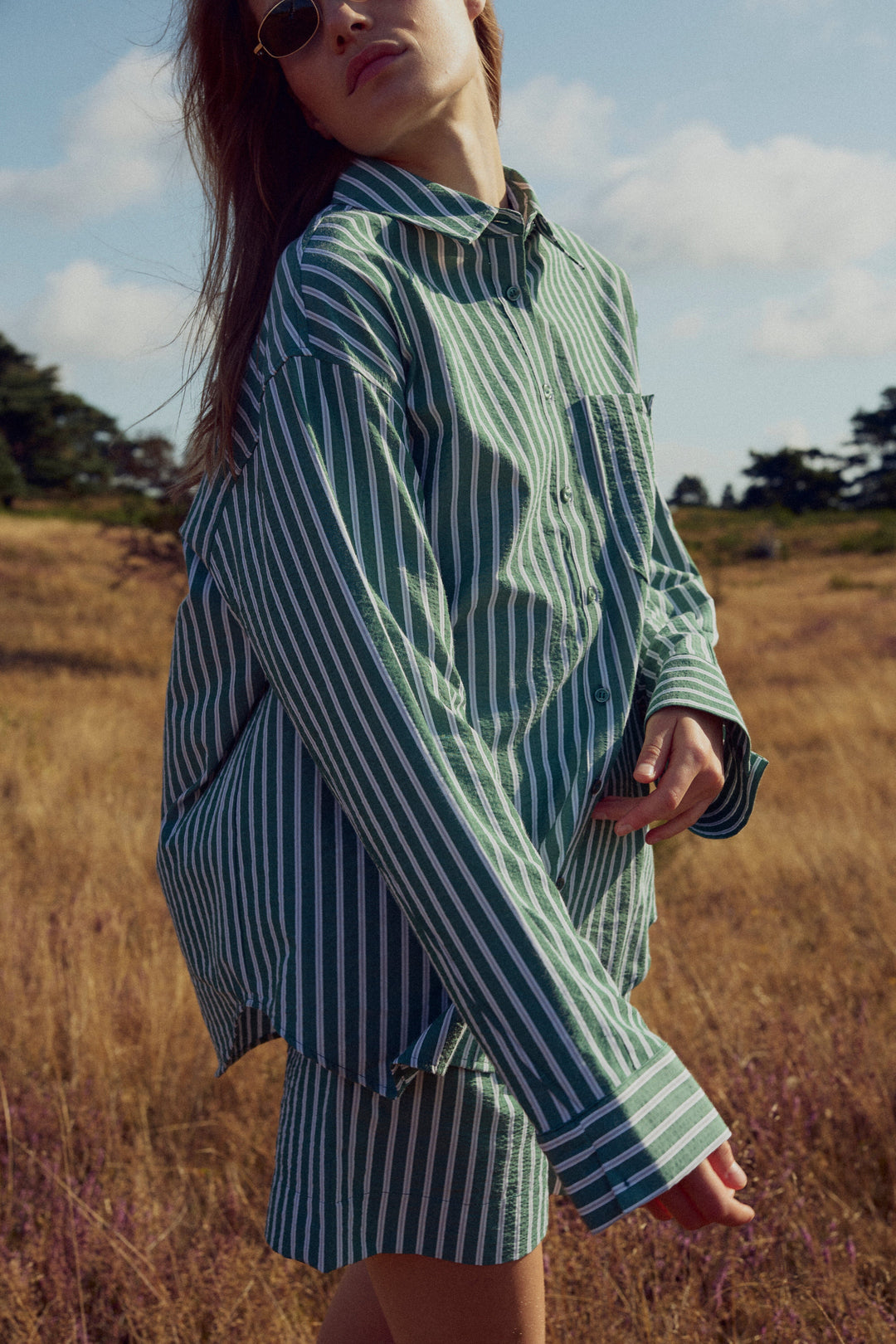 Noella - N-Marlon Shirt 15640001 - 1452 - Drayton Green Stripe Skjorter 