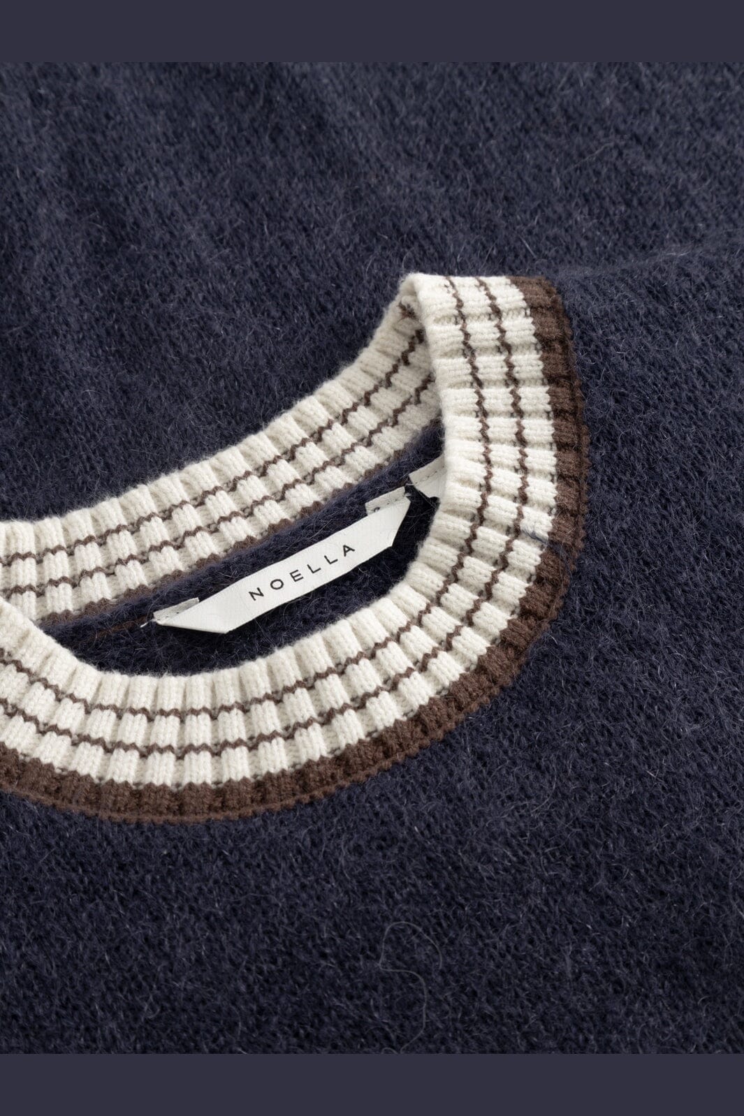 Noella - N-Marthy Ls Knit 16400002 - 448 - Navy Brown