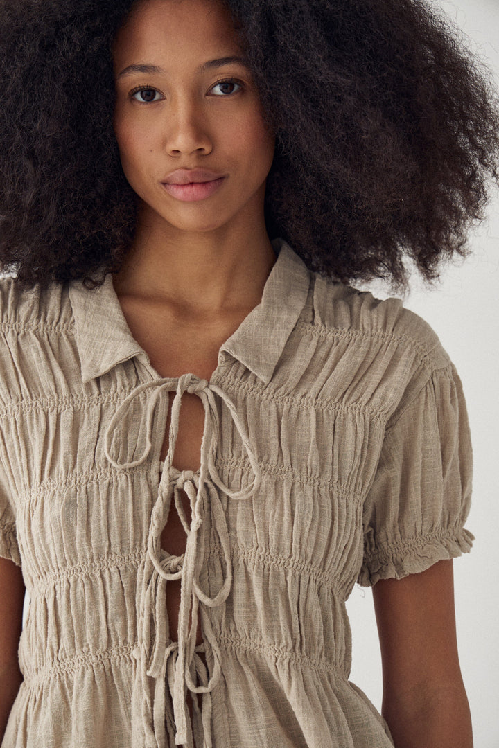 Noella - N-Marty Blouse 15710004 - 1454 - Grey Ivory Bluser 