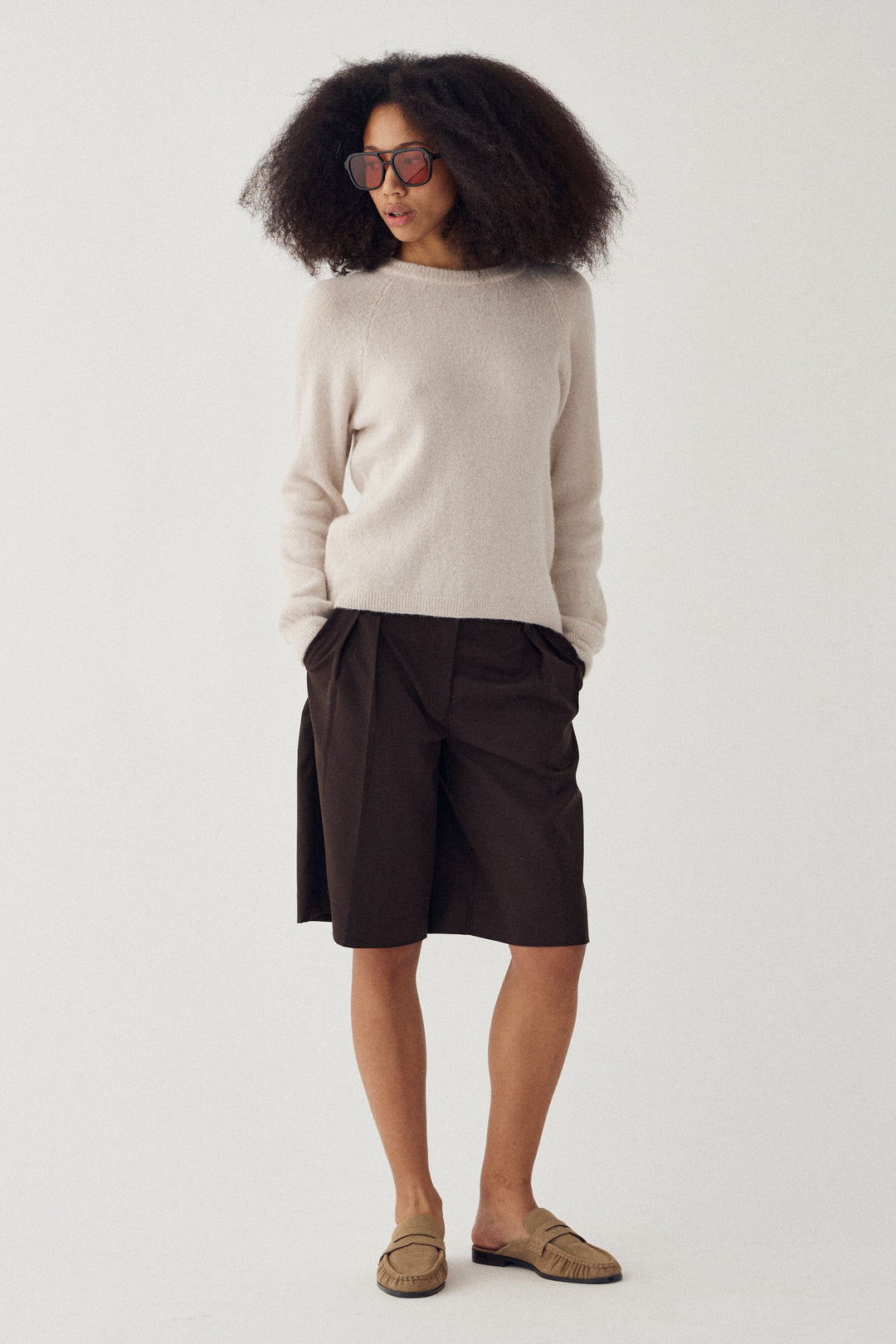 Noella - N-Marve Knit 14900005 - 1206 - Oyster Strikbluser 