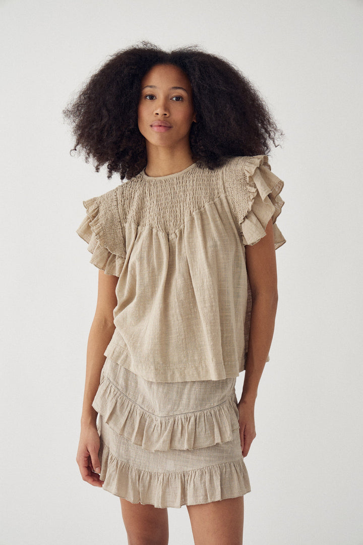 Noella - N-Maura Blouse 15710001 - 1454 - Grey Ivory Bluser 