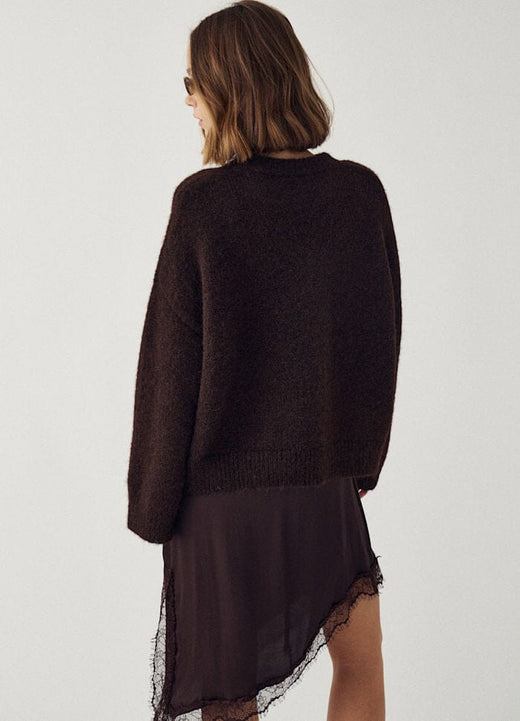 Noella - N-Mavi Knit 16100002 - 674 - Chocolate Strikbluser 