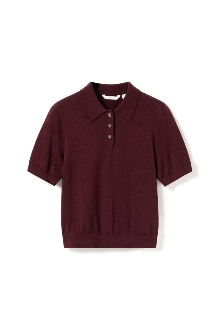 Noella - N-Maxine Ss Knit 14990003 - 150 - Burgundy Strikbluser 