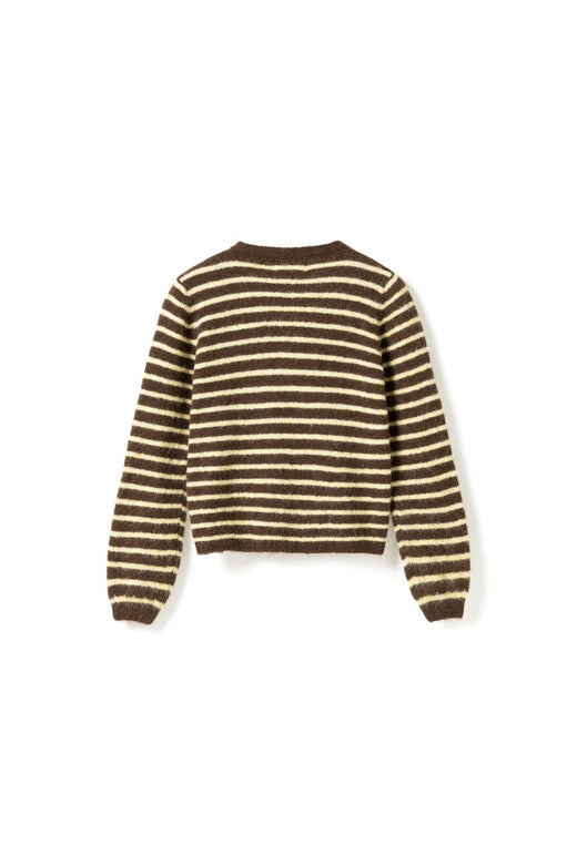 Noella - N-Mertice Knit Cardigan 16570002 - 1536 - Brown Yellow Stripe