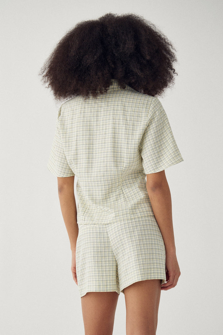 Noella - N-Miko Blouse 15610002 - 1459 - Denny Yellow Check Bluser 