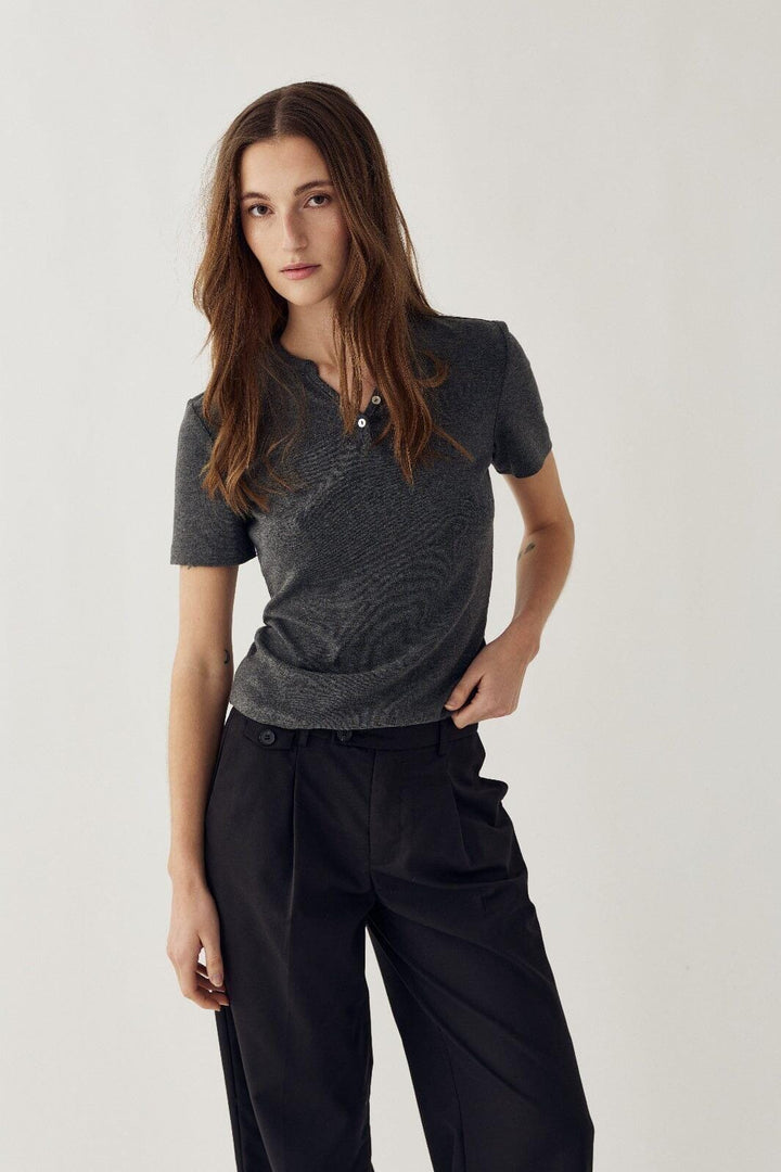 Noella - N-Milla Top 14090004 - 019 - Dark Grey Melange T-shirts 