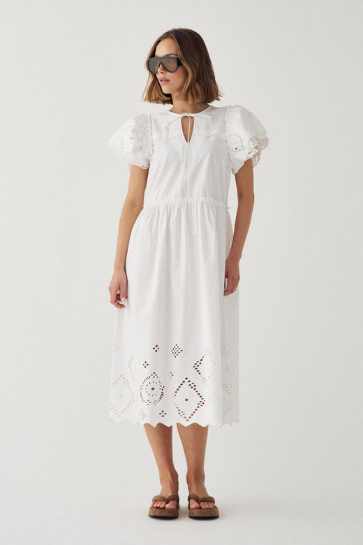 Noella - N-Monica Dress 15070001 - 1249 - White Kjoler 