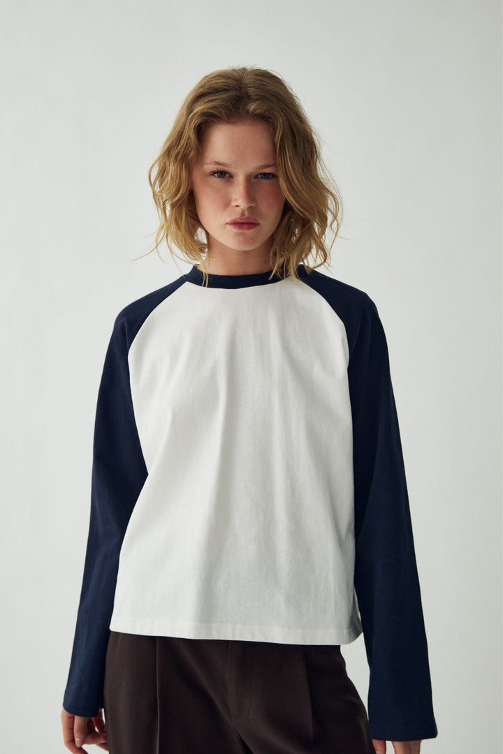 Noella - N-Nikkie Top 17590001 - 467 - White Navy Combo T-shirts 