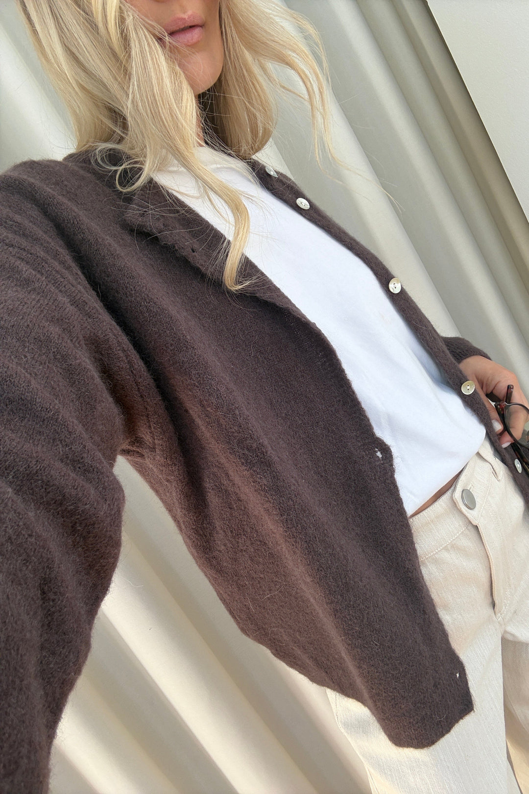 Noella - N-Numa Knit Cardigan 14900004 - 674 - Chocolate Cardigans 